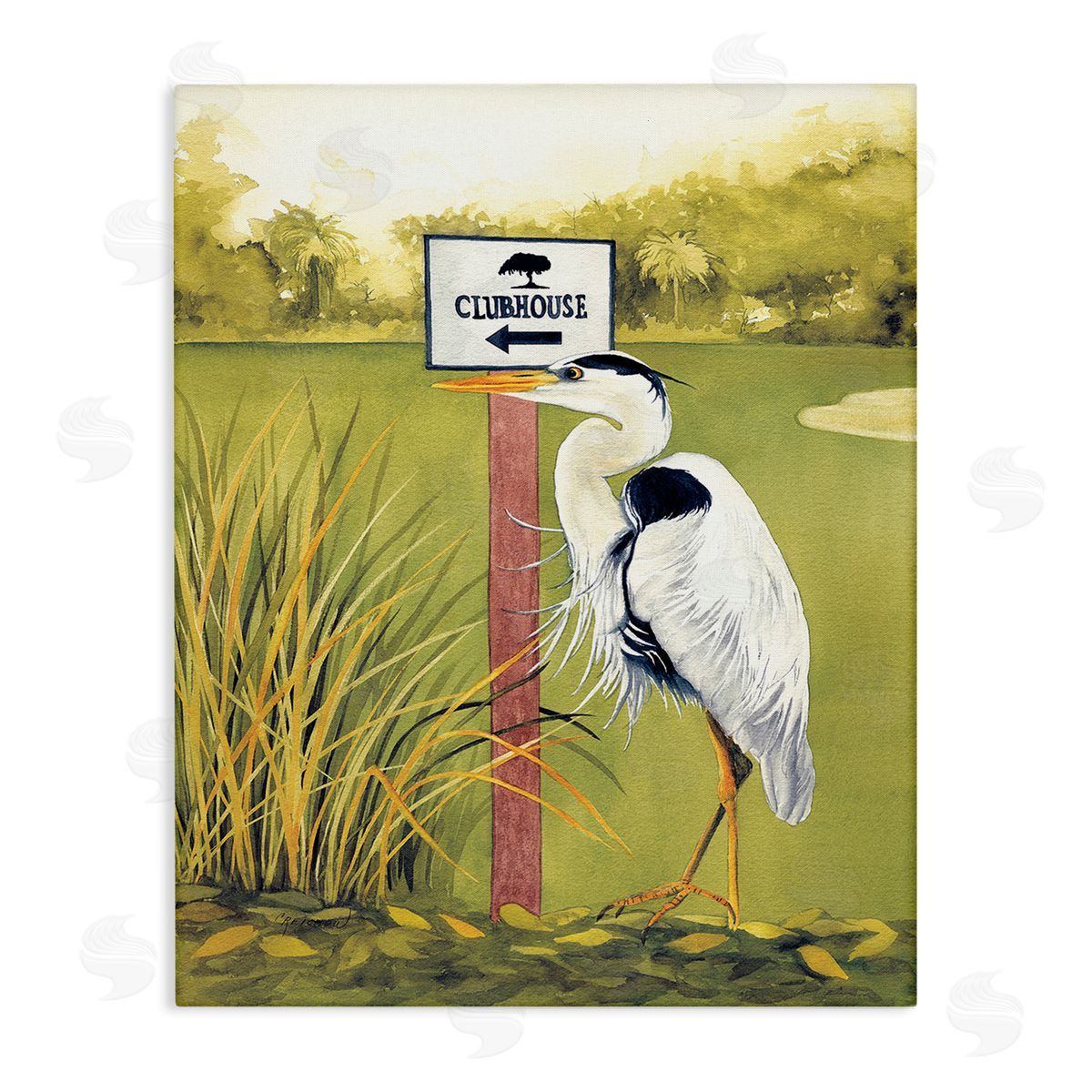 Christine Reichow Heron & Clubhouse Sign