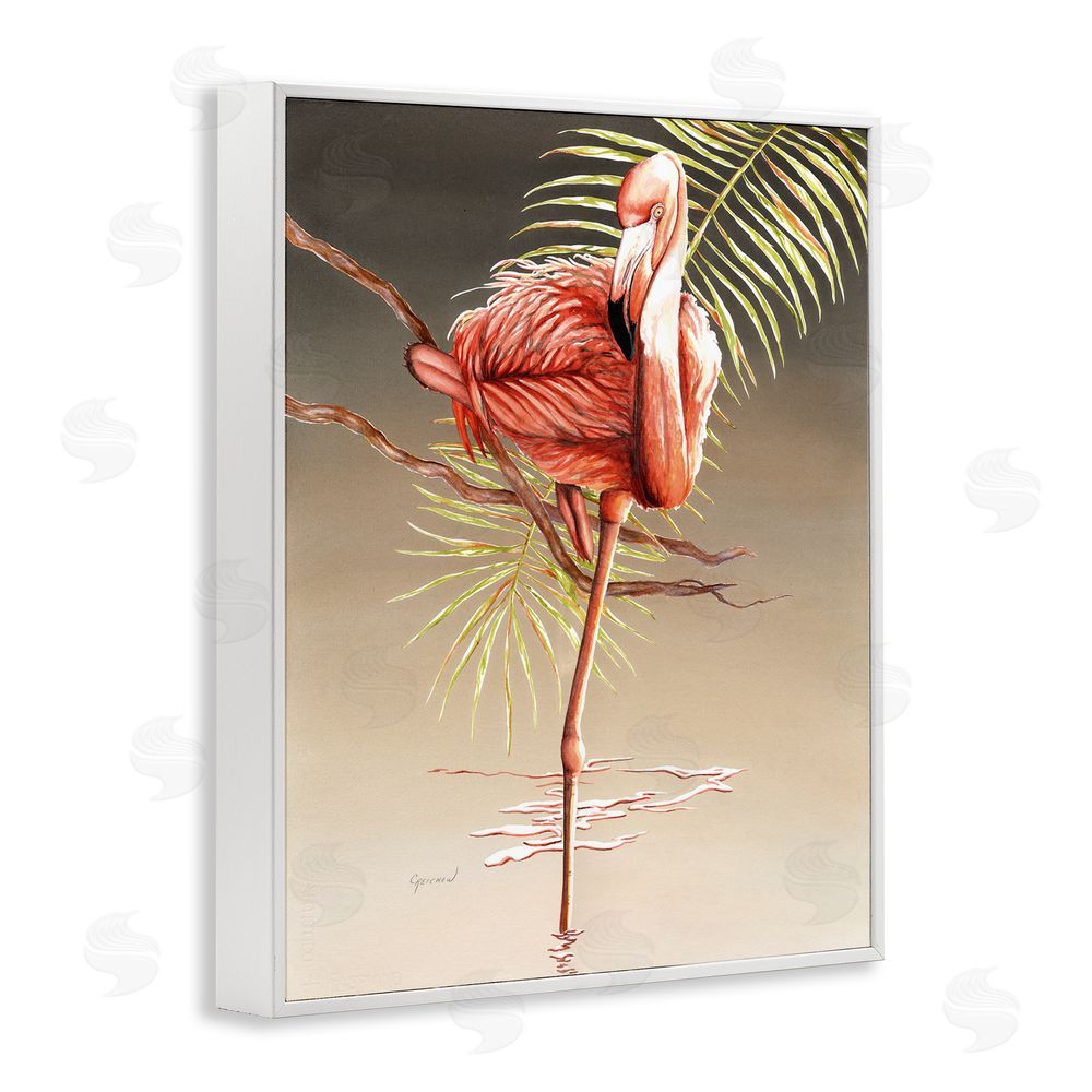 Christine Reichow Flamingo Balancing with Leaf