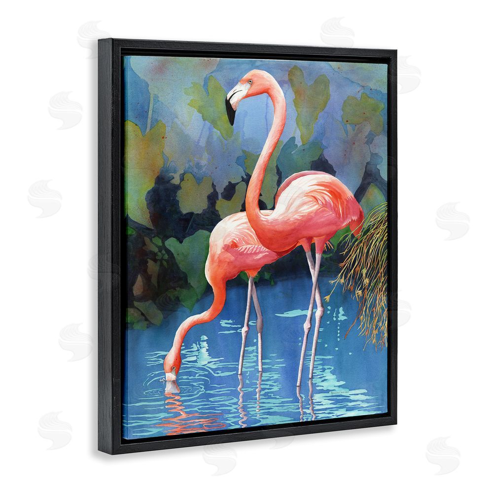 Christine Reichow Flamingos in Lush Pond