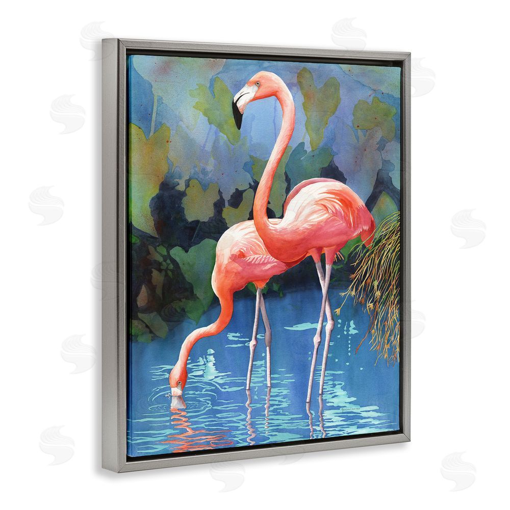 Christine Reichow Flamingos in Lush Pond