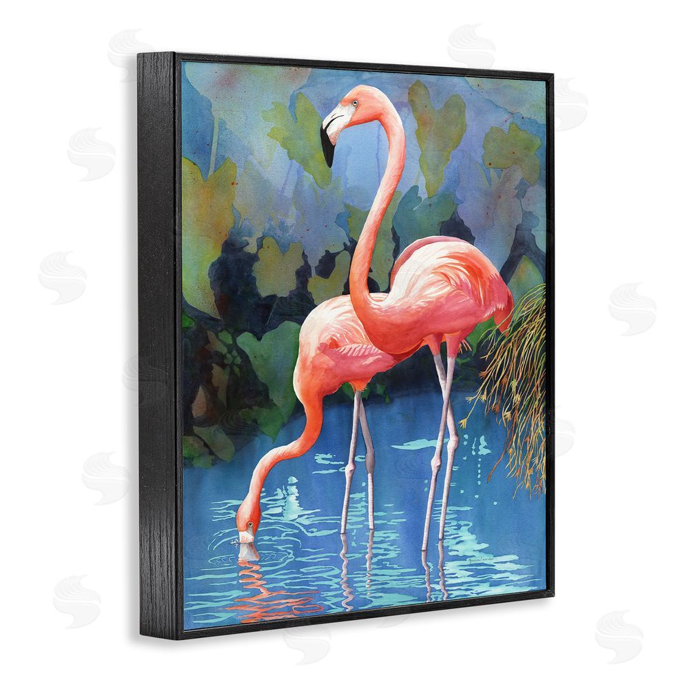 Christine Reichow Flamingos in Lush Pond