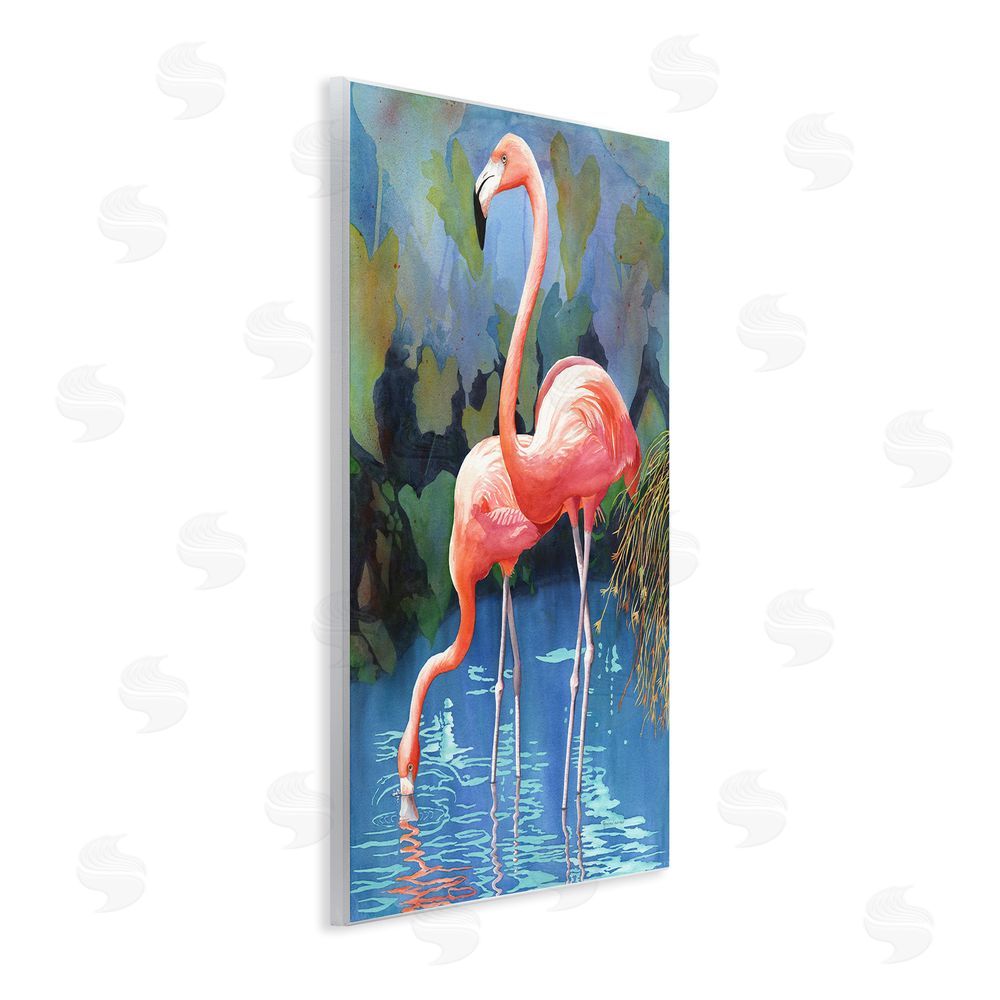 Christine Reichow Flamingos in Lush Pond