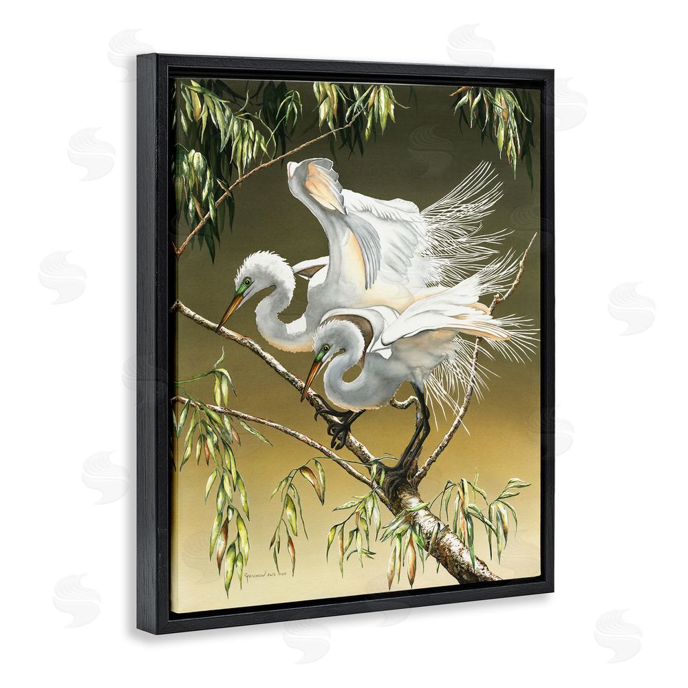 Christine Reichow Egrets Perched on Branch