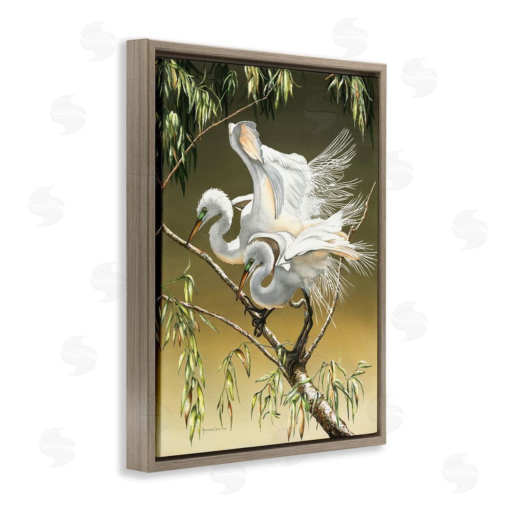 Christine Reichow Egrets Perched on Branch