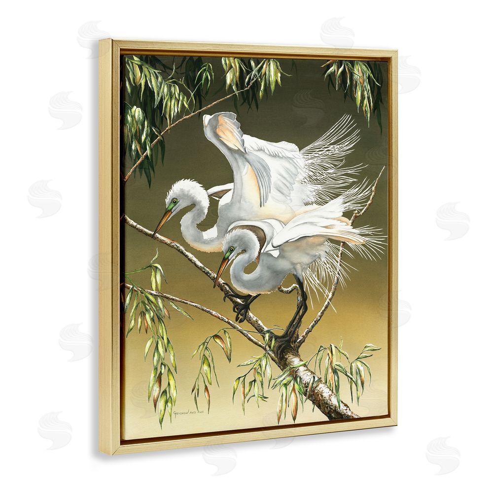 Christine Reichow Egrets Perched on Branch