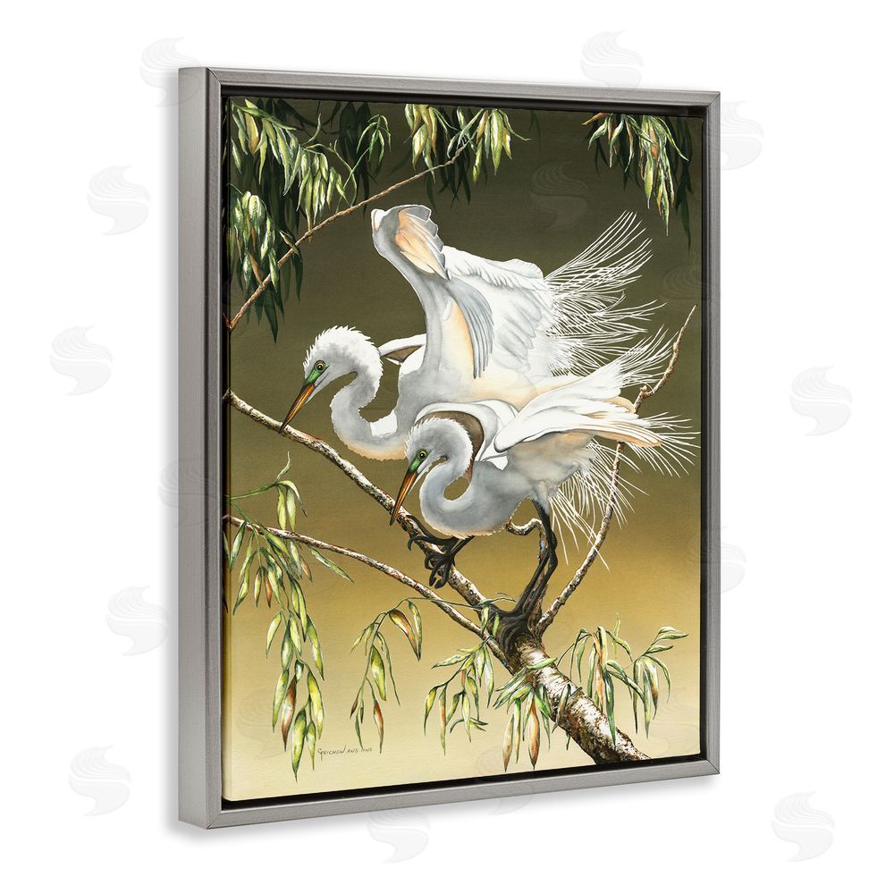Christine Reichow Egrets Perched on Branch