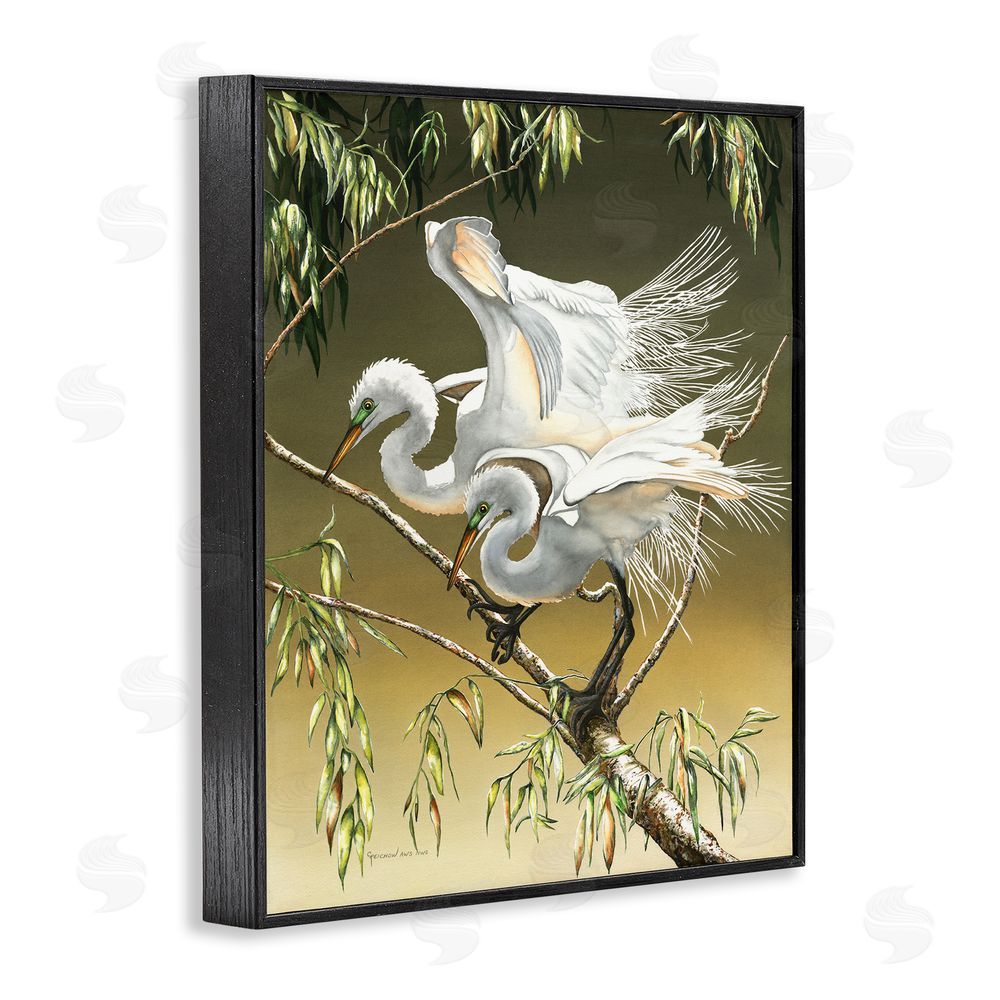 Christine Reichow Egrets Perched on Branch