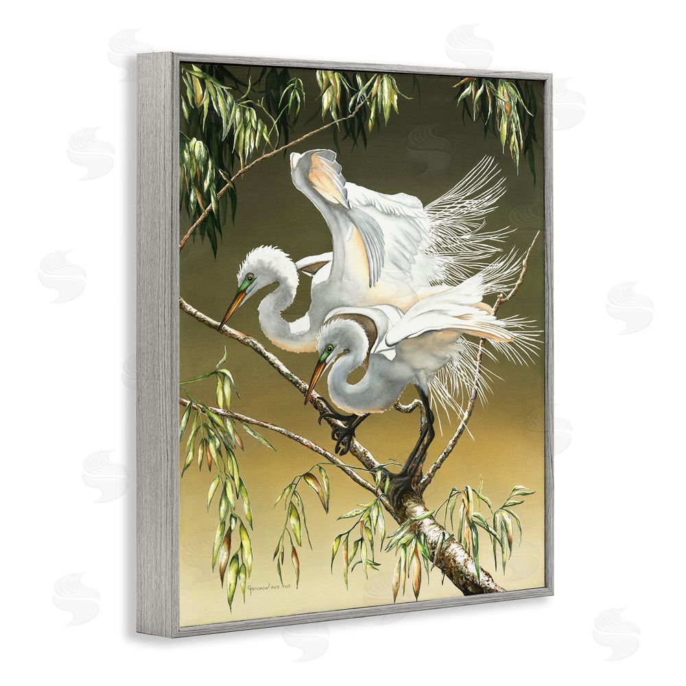 Christine Reichow Egrets Perched on Branch
