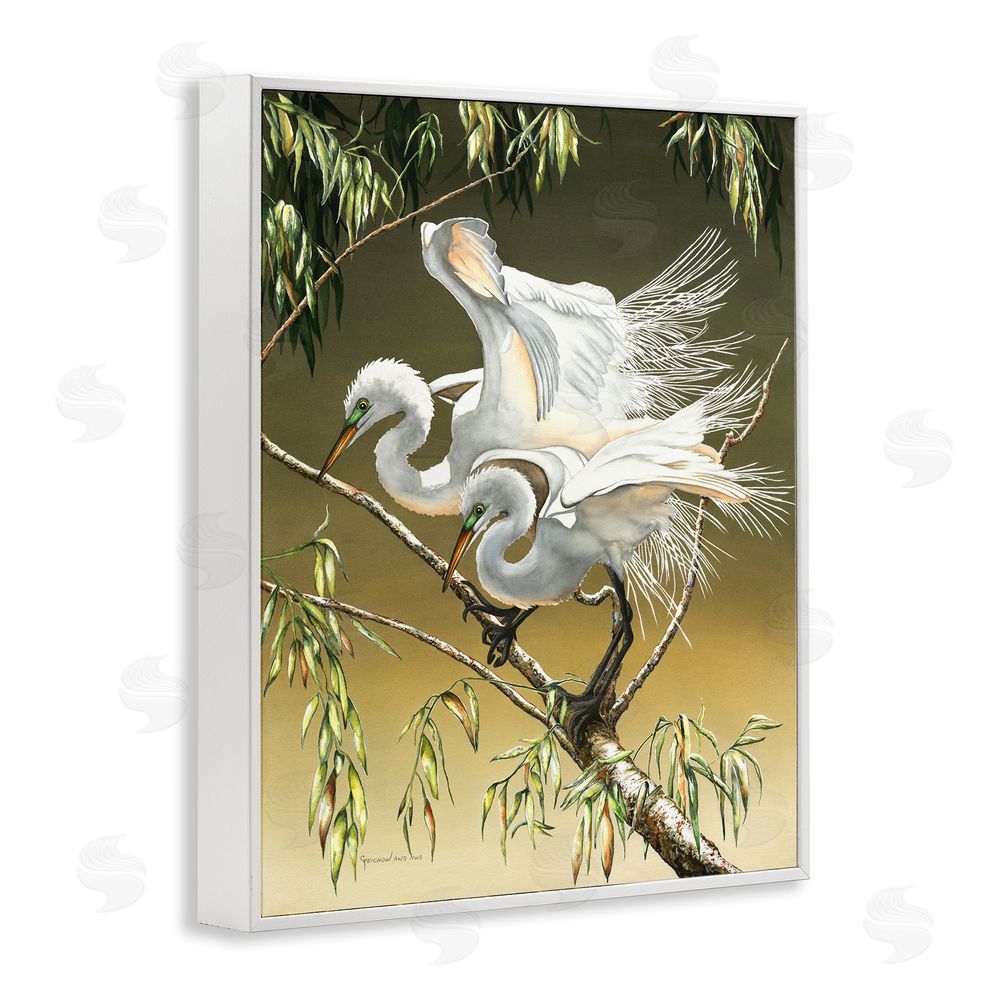 Christine Reichow Egrets Perched on Branch