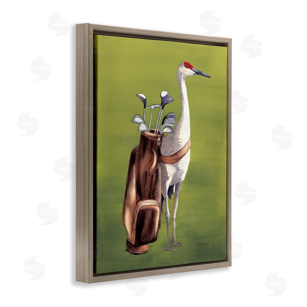 Christine Reichow Crane Bird with Golf Clubs