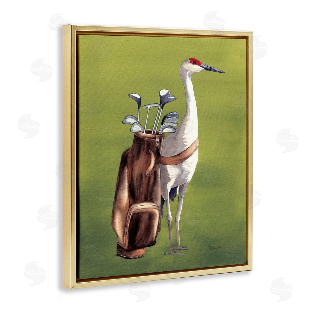 Christine Reichow Crane Bird with Golf Clubs