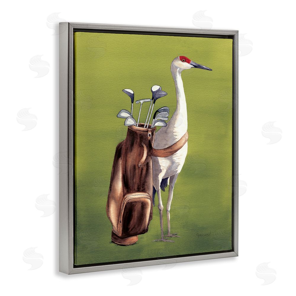 Christine Reichow Crane Bird with Golf Clubs