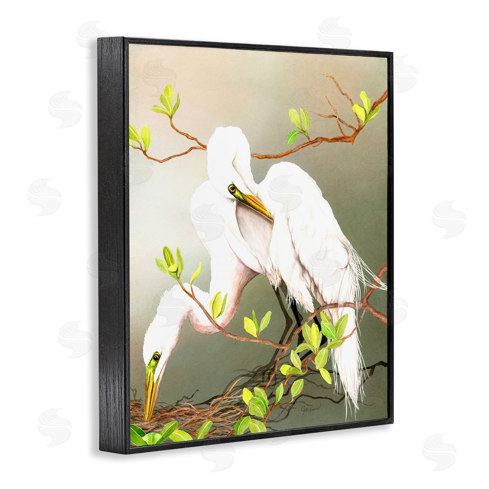 Christine Reichow Gazing Egrets on Branch