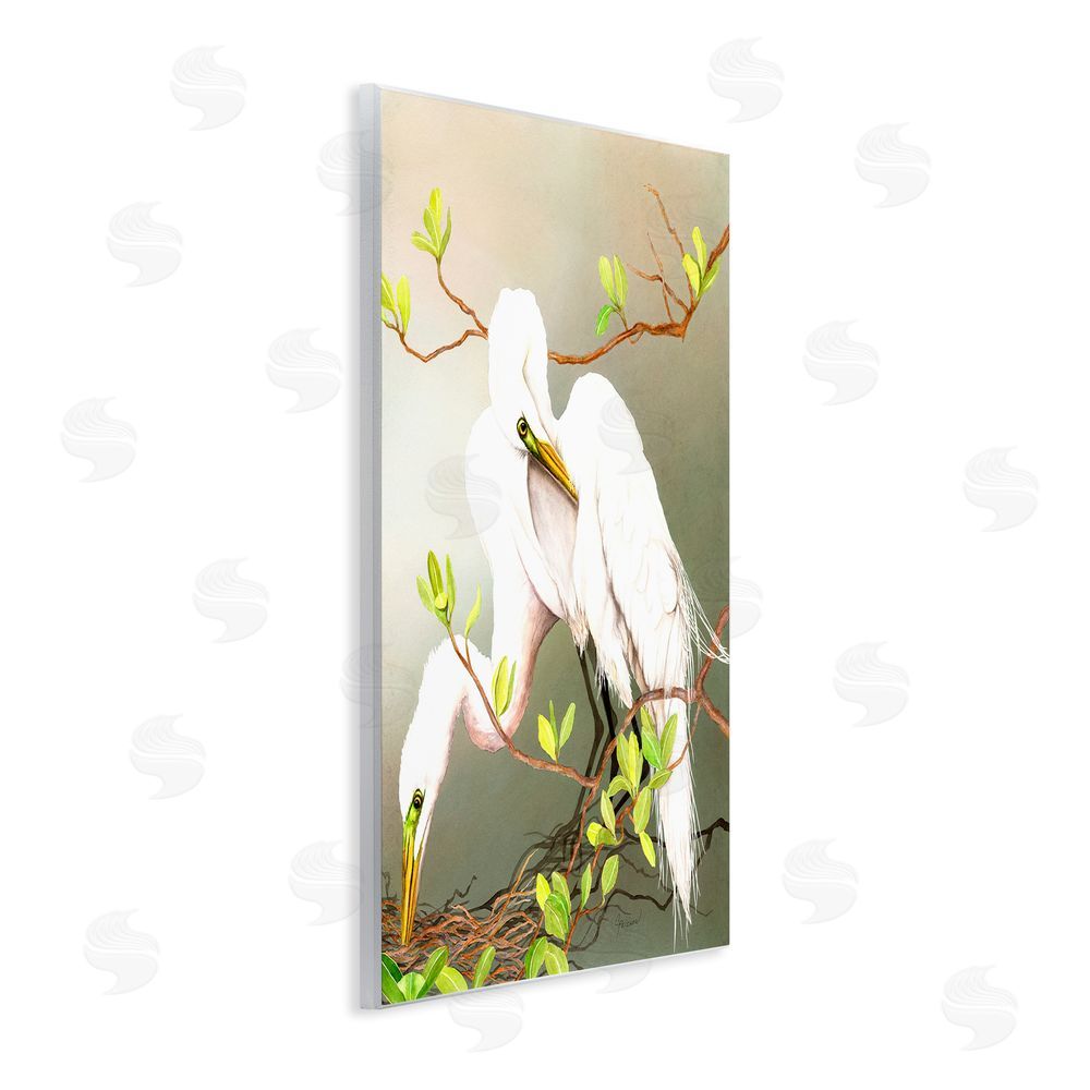 Christine Reichow Gazing Egrets on Branch