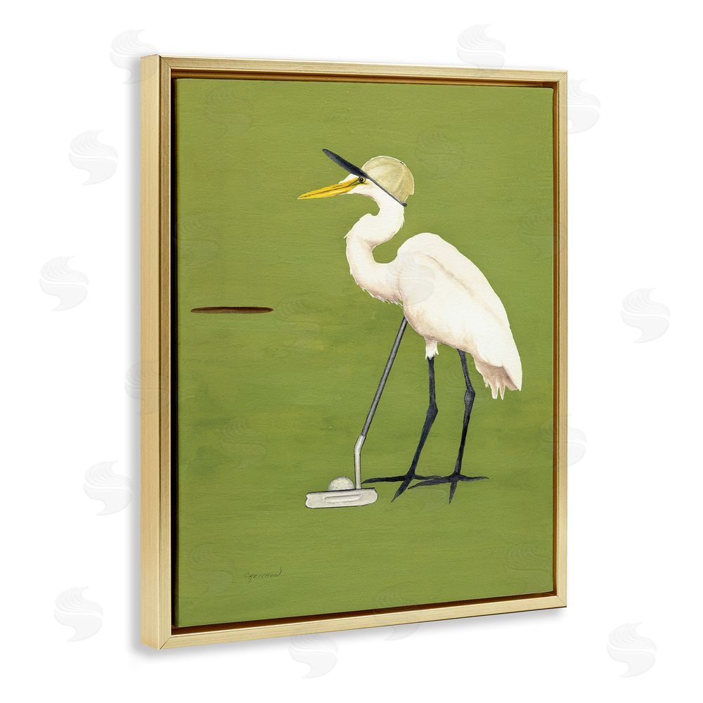 Christine Reichow Golfing Heron Bird