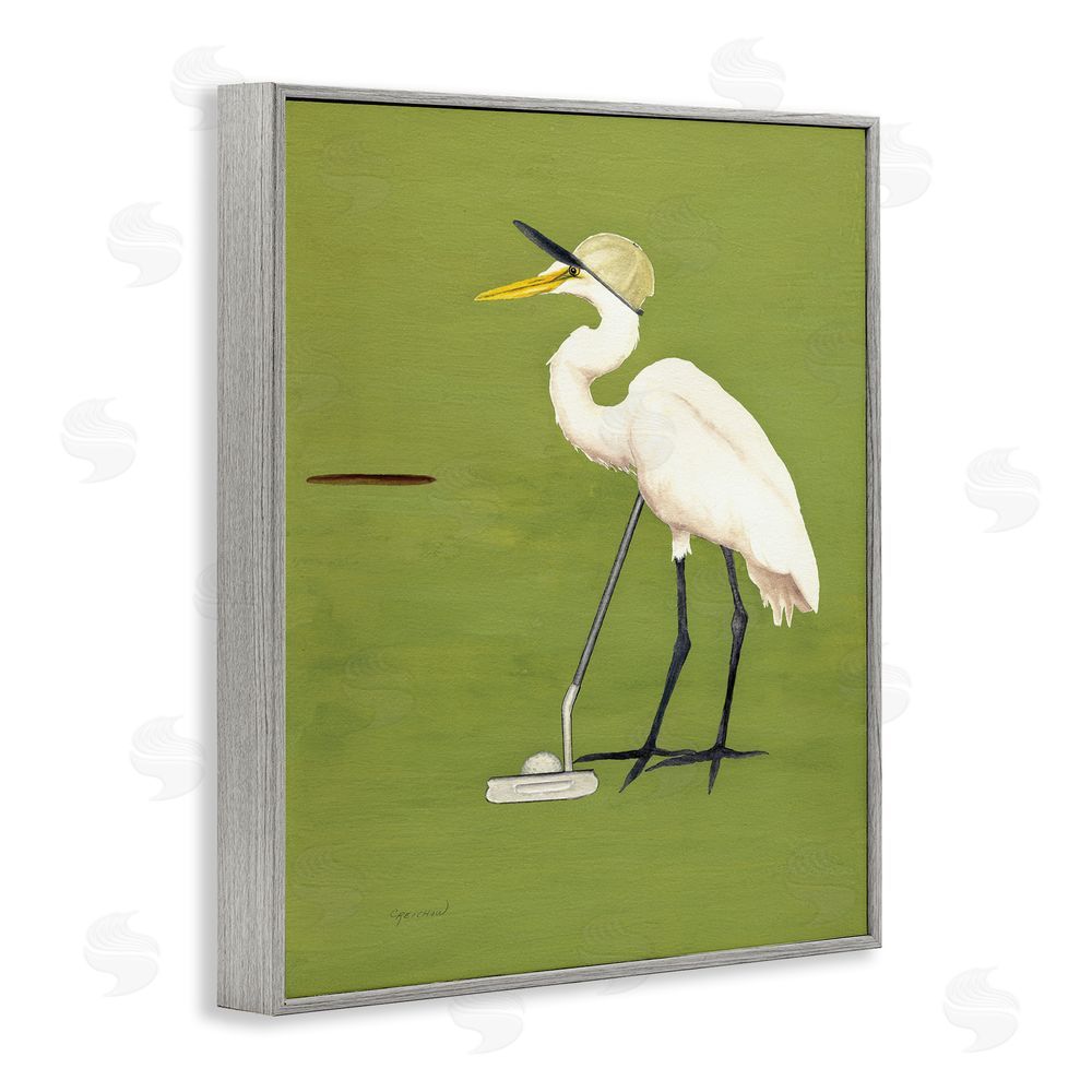 Christine Reichow Golfing Heron Bird