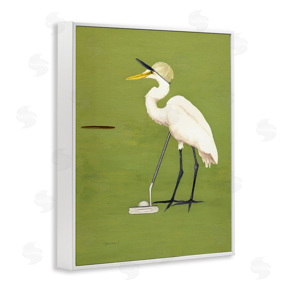 Christine Reichow Golfing Heron Bird