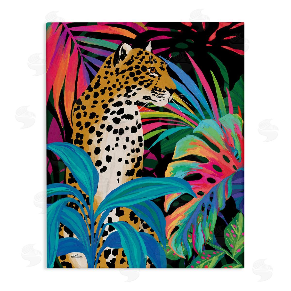 Cat Thurman Designs Abstract Leopard & Leaves