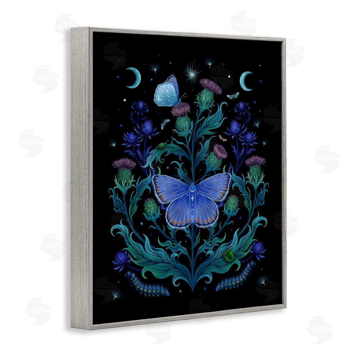 Episodic Drawings Floral Night Sky Butterfly