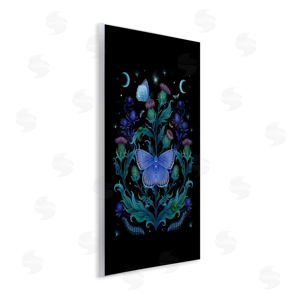 Episodic Drawings Floral Night Sky Butterfly