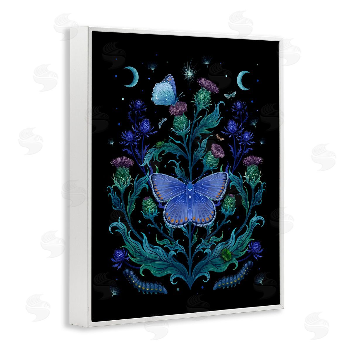 Episodic Drawings Floral Night Sky Butterfly