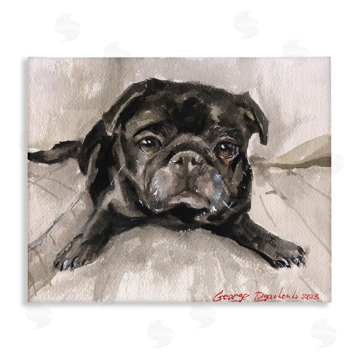George Dyachenko Cozy Pug Relaxing
