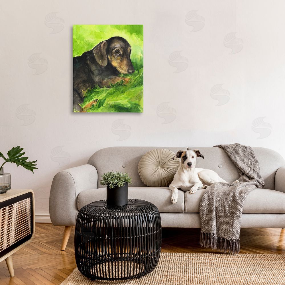 George Dyachenko Dachshund Relaxing in Grass