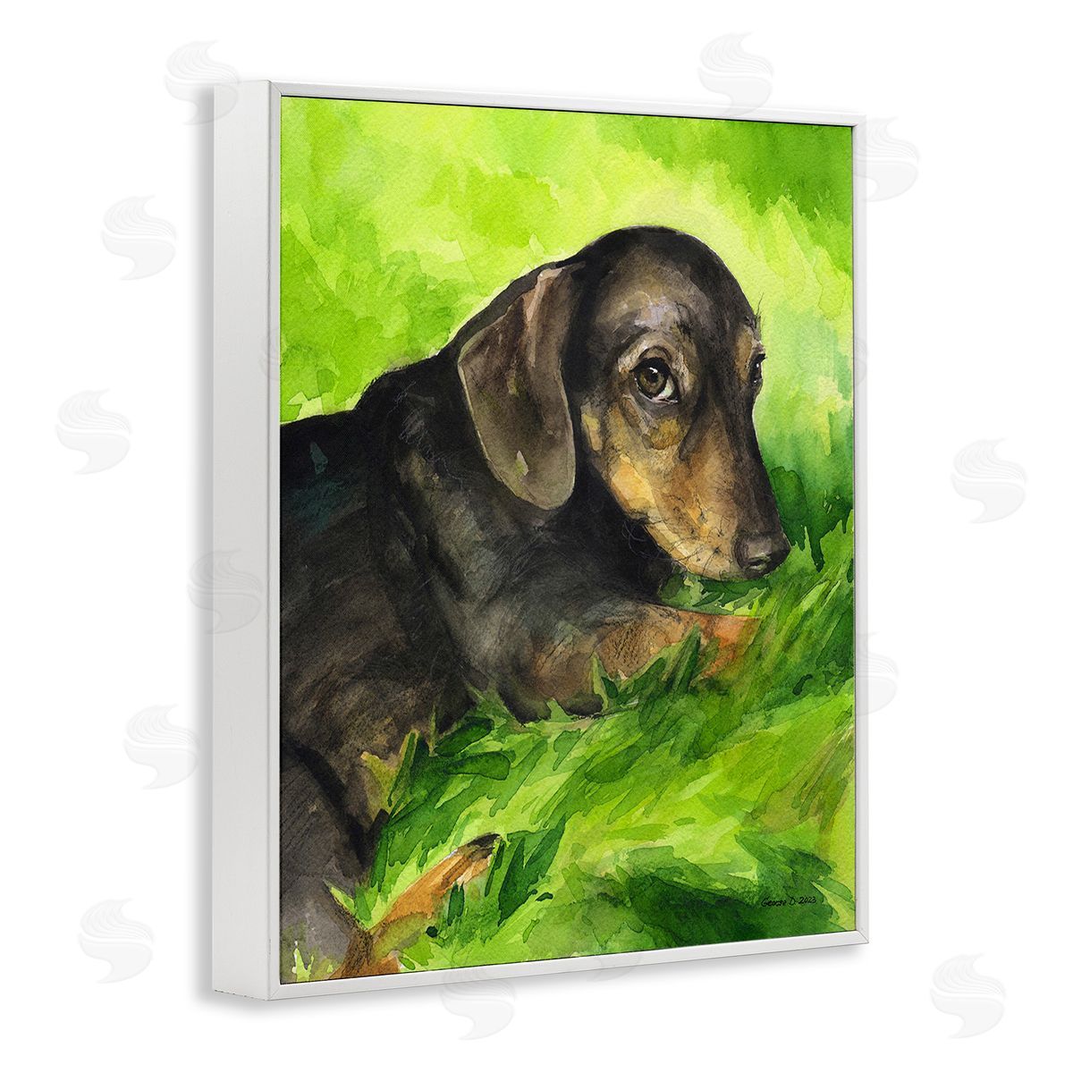 George Dyachenko Dachshund Relaxing in Grass