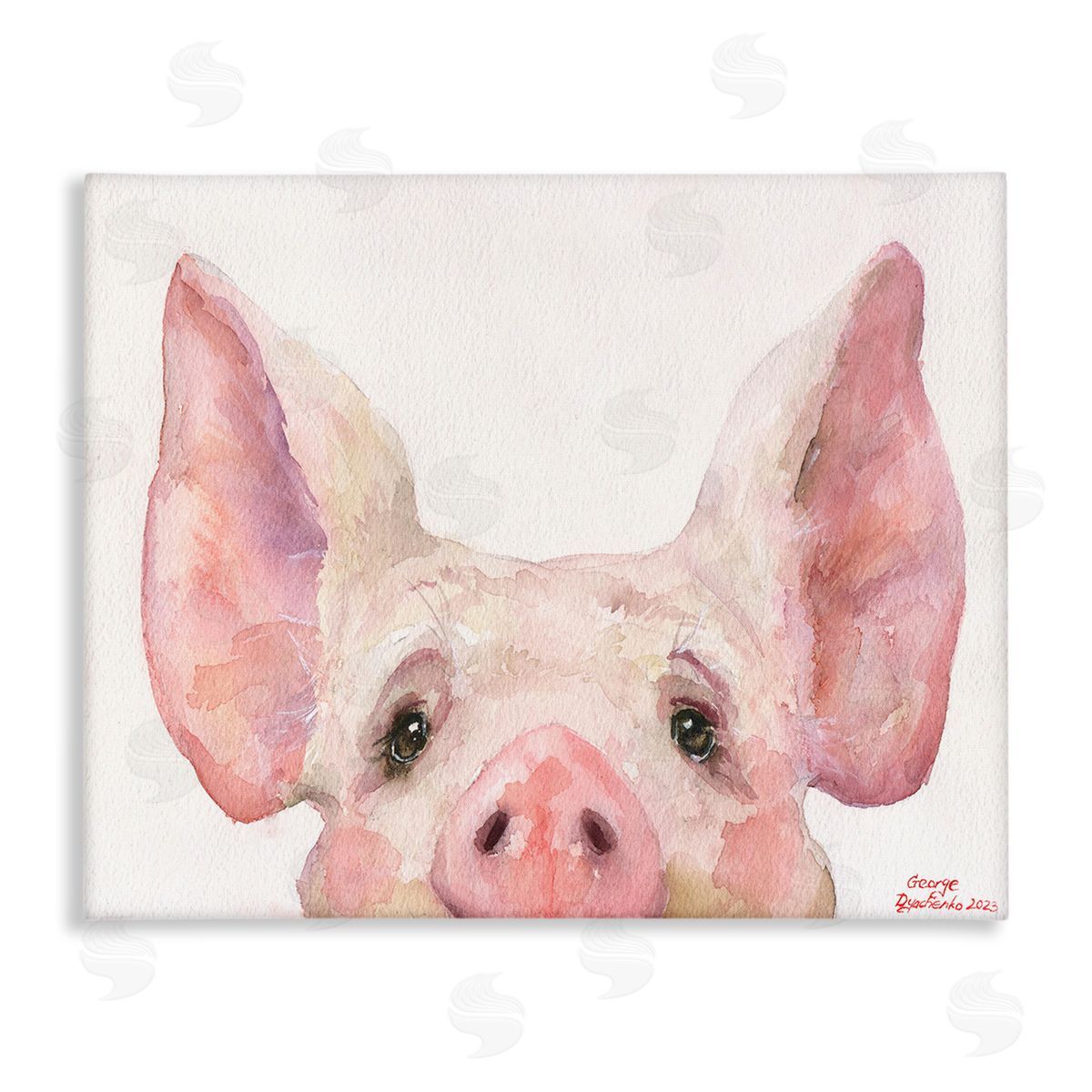 George Dyachenko Piglet Peeking Portrait
