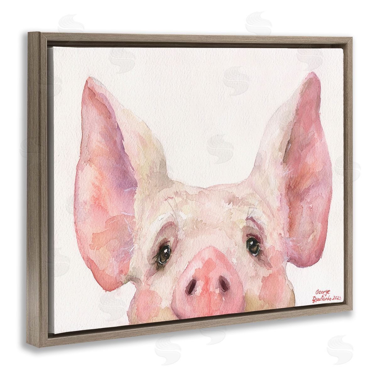 George Dyachenko Piglet Peeking Portrait