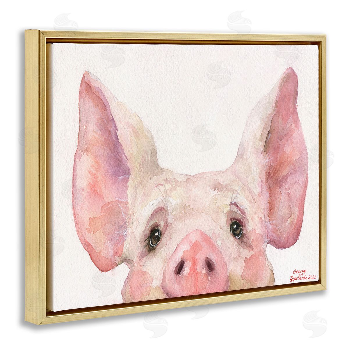 George Dyachenko Piglet Peeking Portrait