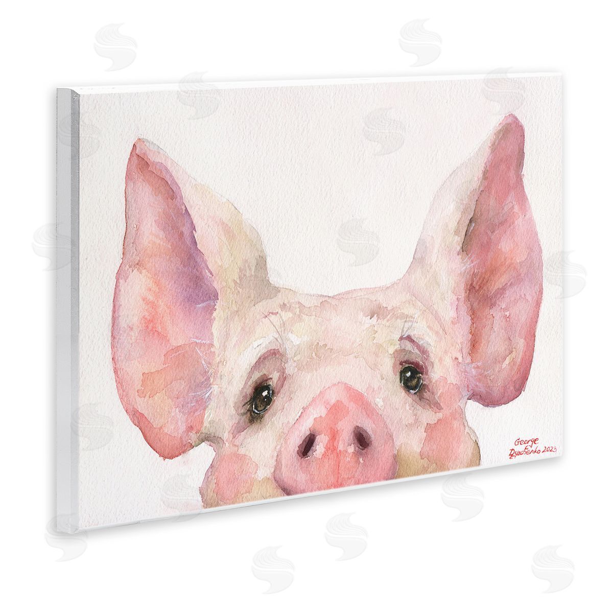 George Dyachenko Piglet Peeking Portrait