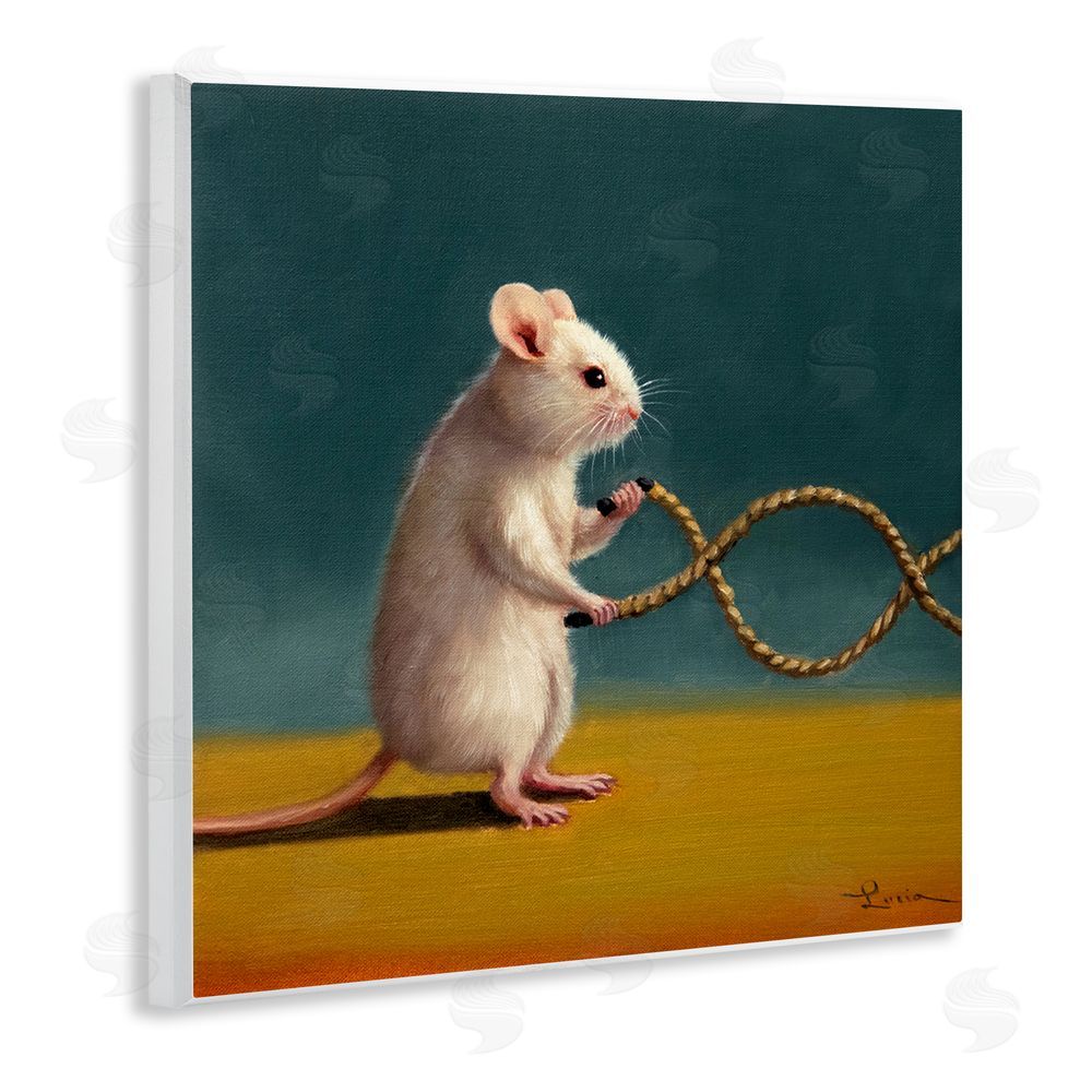 Lucia Heffernan Focused Exercising Mouse Wooden Wall Plaque Art Print