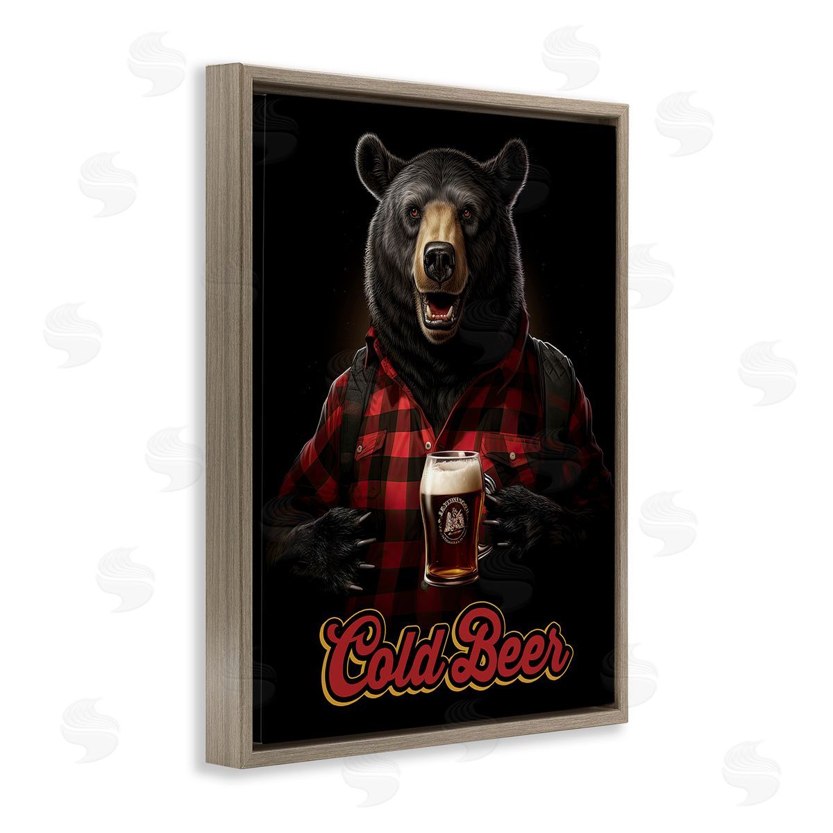 Jim Baldwin Bear with Cold Beer