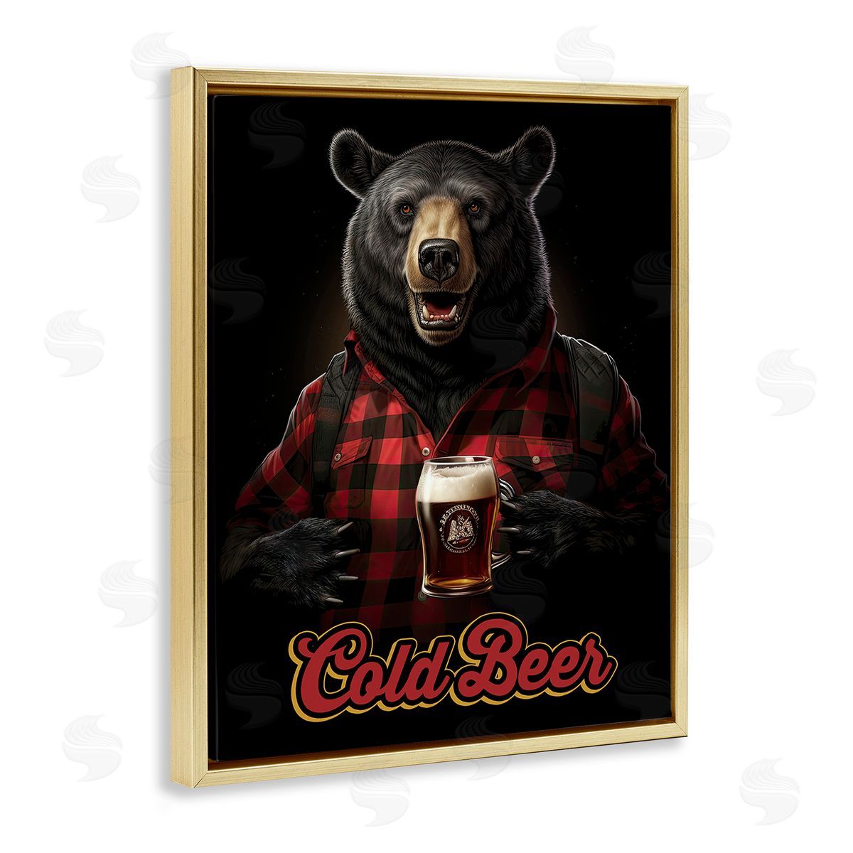 Jim Baldwin Bear with Cold Beer