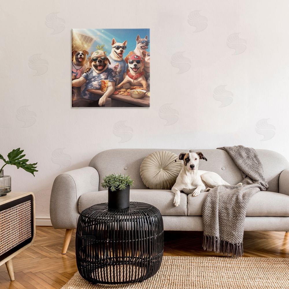 Jim Baldwin Dogs Enjoying Summer Canvas Wall Art in Room