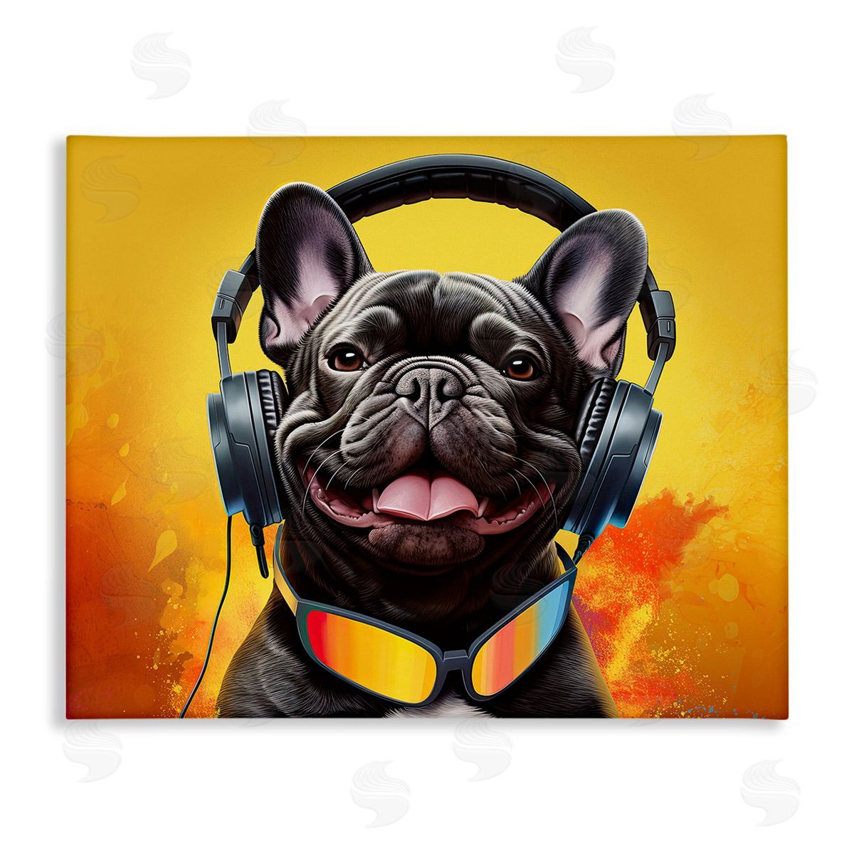 Jim Baldwin Modern Dog with Headphones