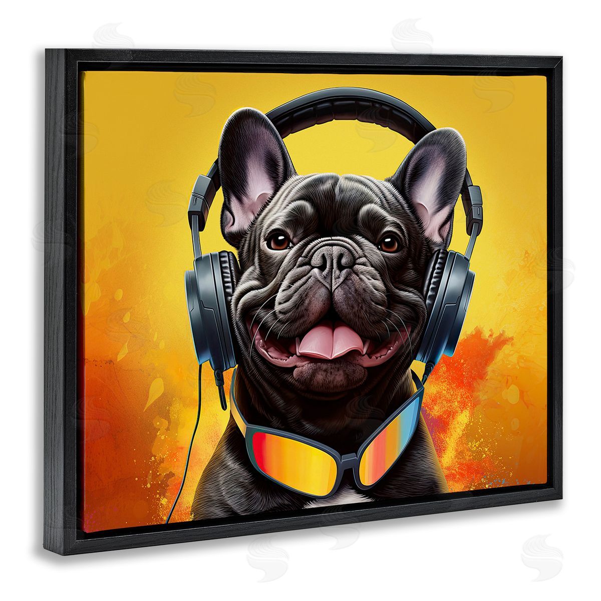 Jim Baldwin Modern Dog with Headphones
