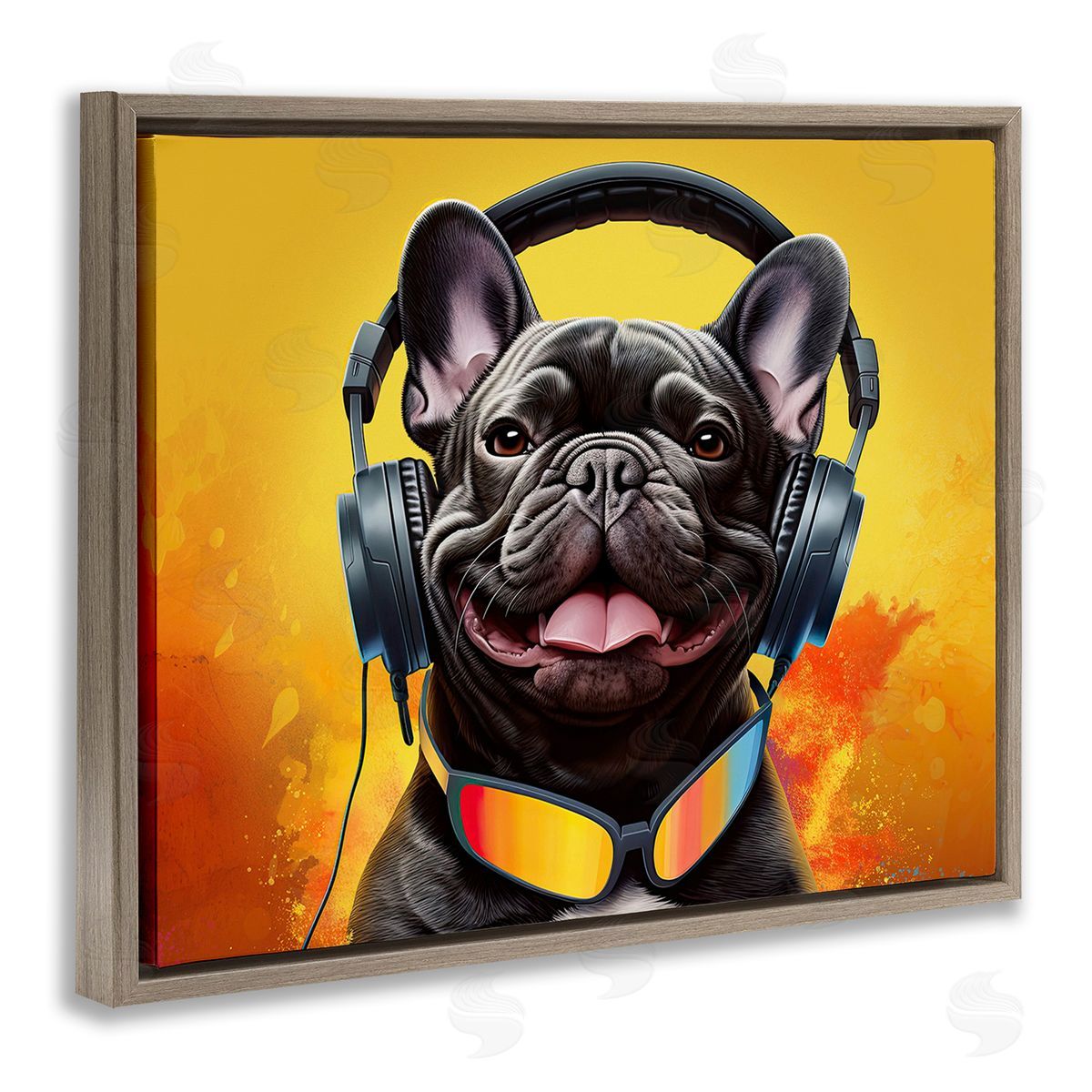 Jim Baldwin Modern Dog with Headphones