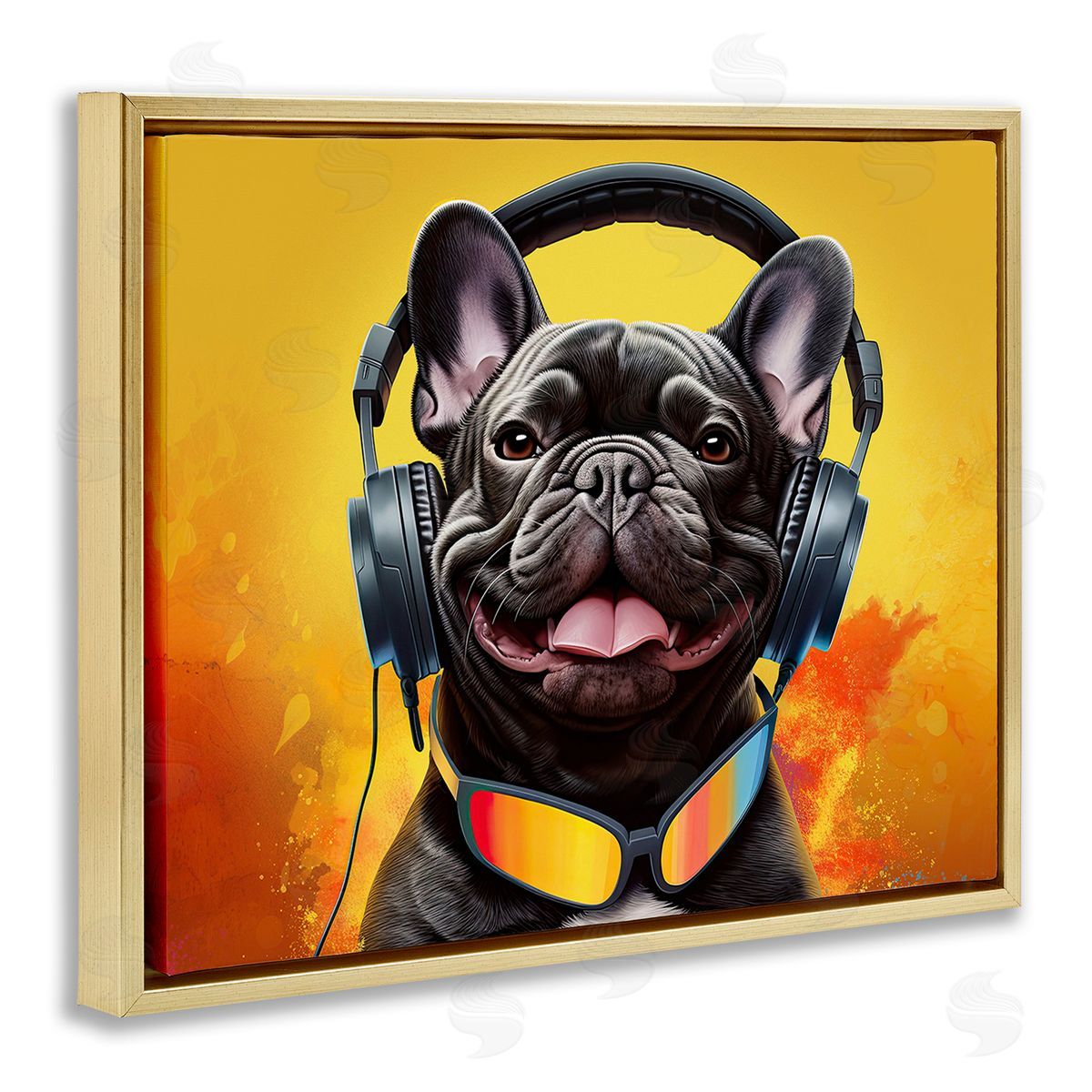 Jim Baldwin Modern Dog with Headphones