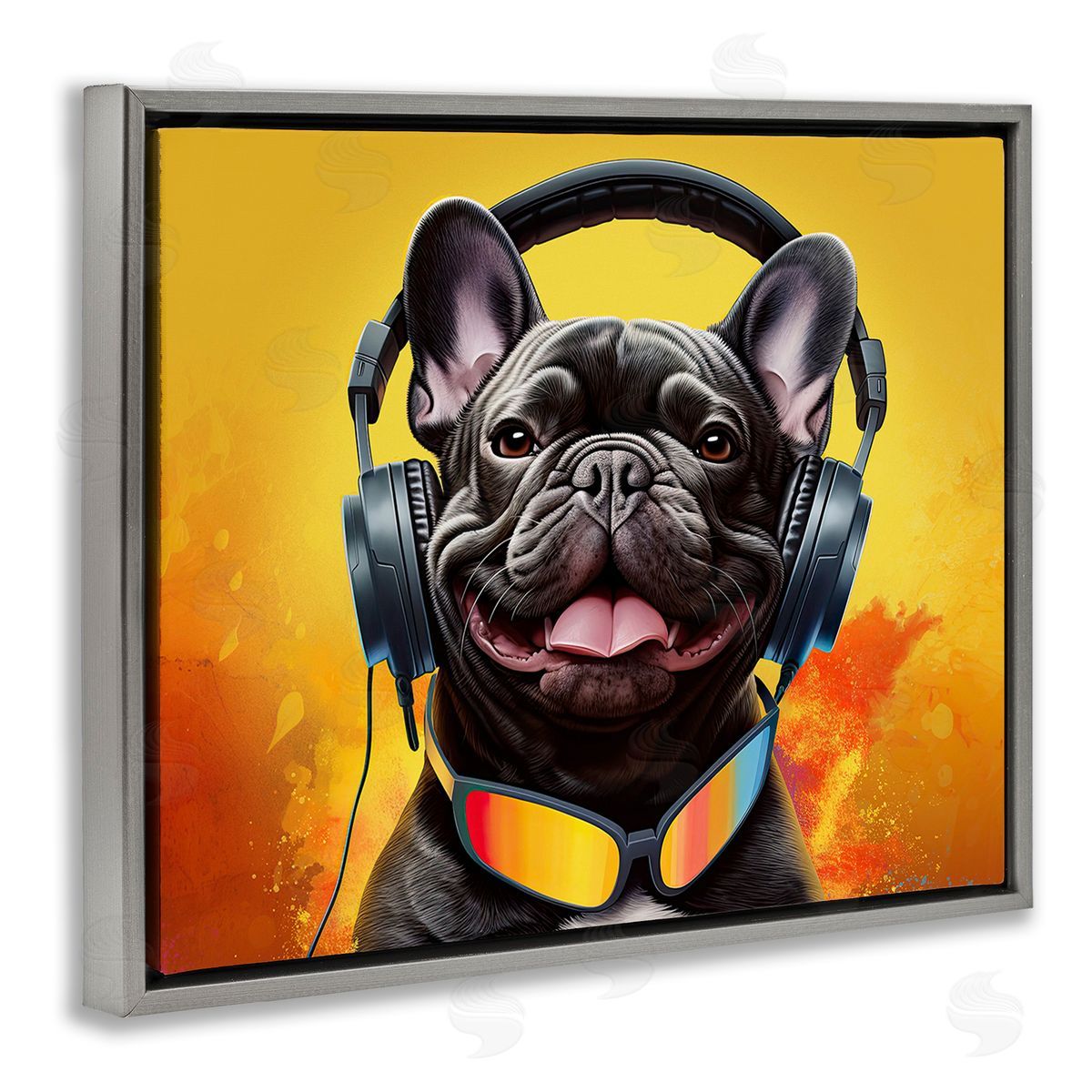 Jim Baldwin Modern Dog with Headphones
