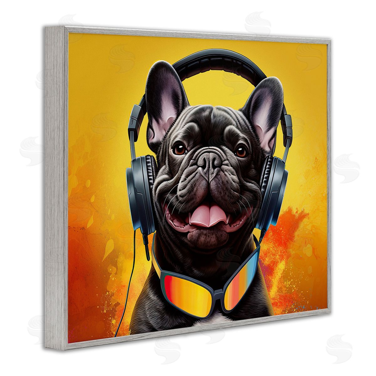Jim Baldwin Modern Dog with Headphones