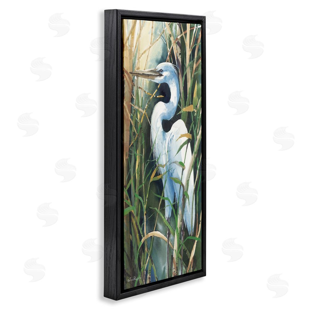 John Rossini Egret & Marshland Leaves