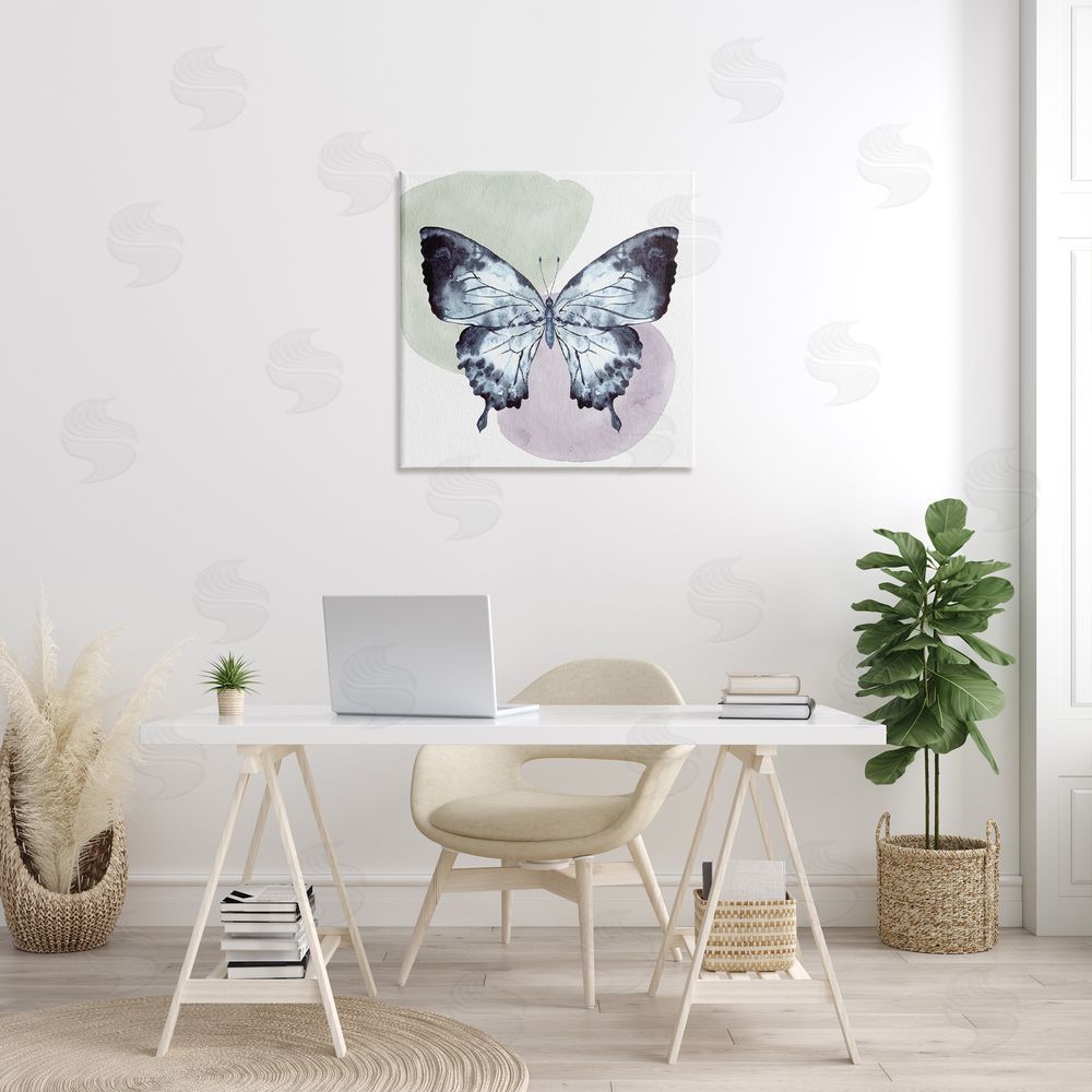 Kim Allen Butterfly with Subtle Shapes Canvas Wall Art in Room