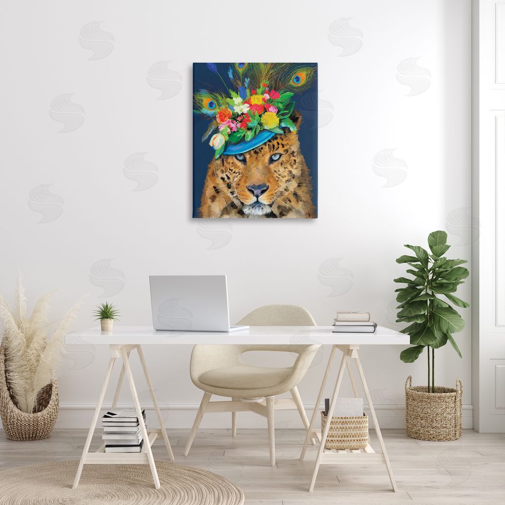 Kamdon Kreations Cheetah with Feather Hat