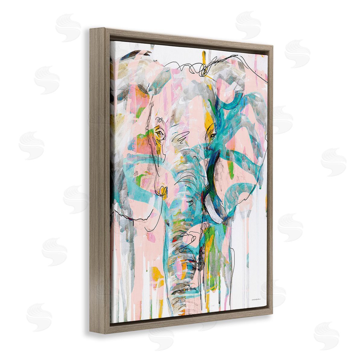 Kamdon Kreations Abstract Elephant Doodle