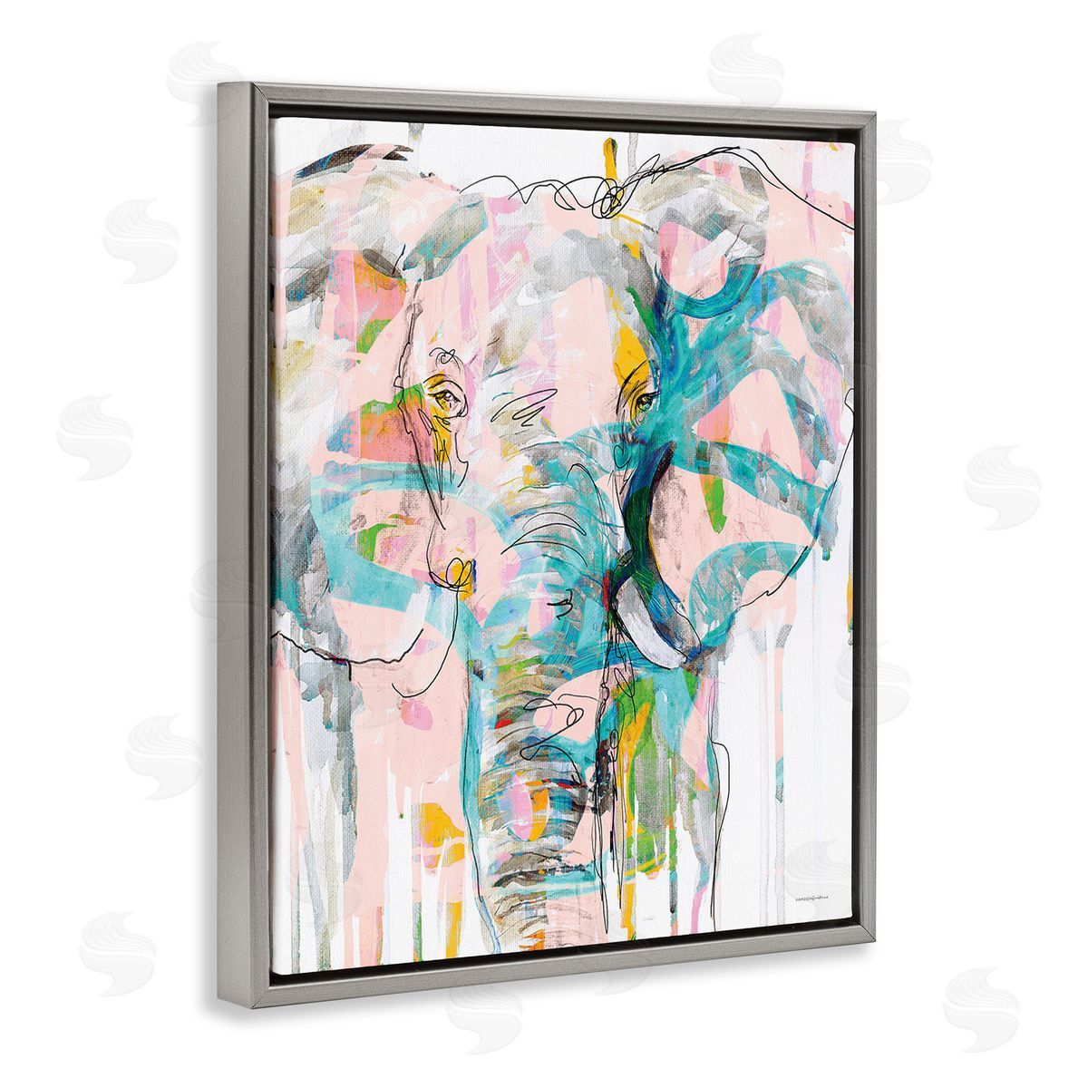Kamdon Kreations Abstract Elephant Doodle