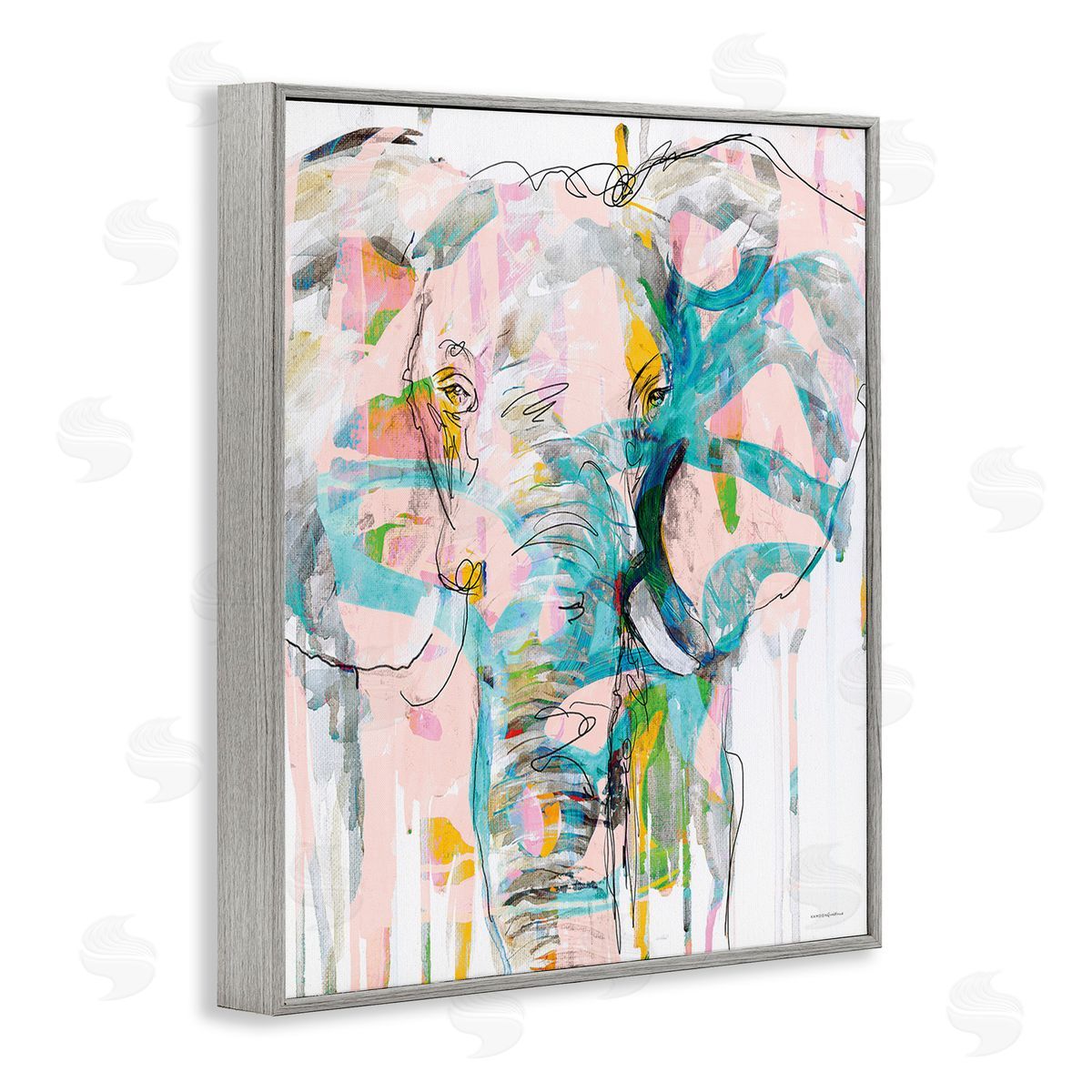 Kamdon Kreations Abstract Elephant Doodle