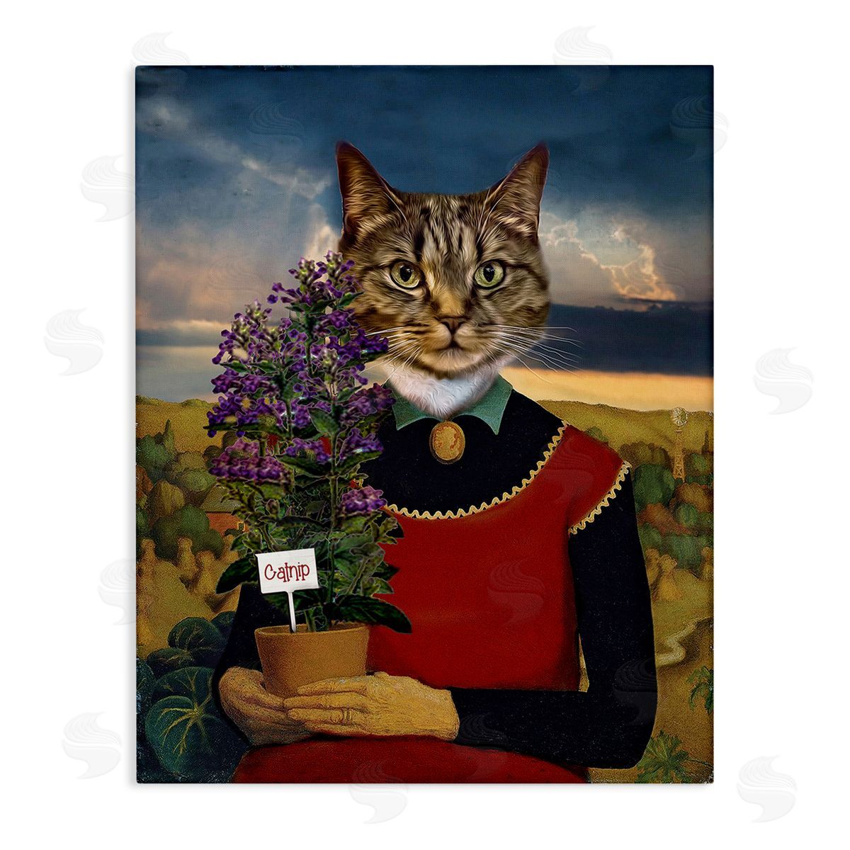 Karen Burke Gardening Cat with Catnip
