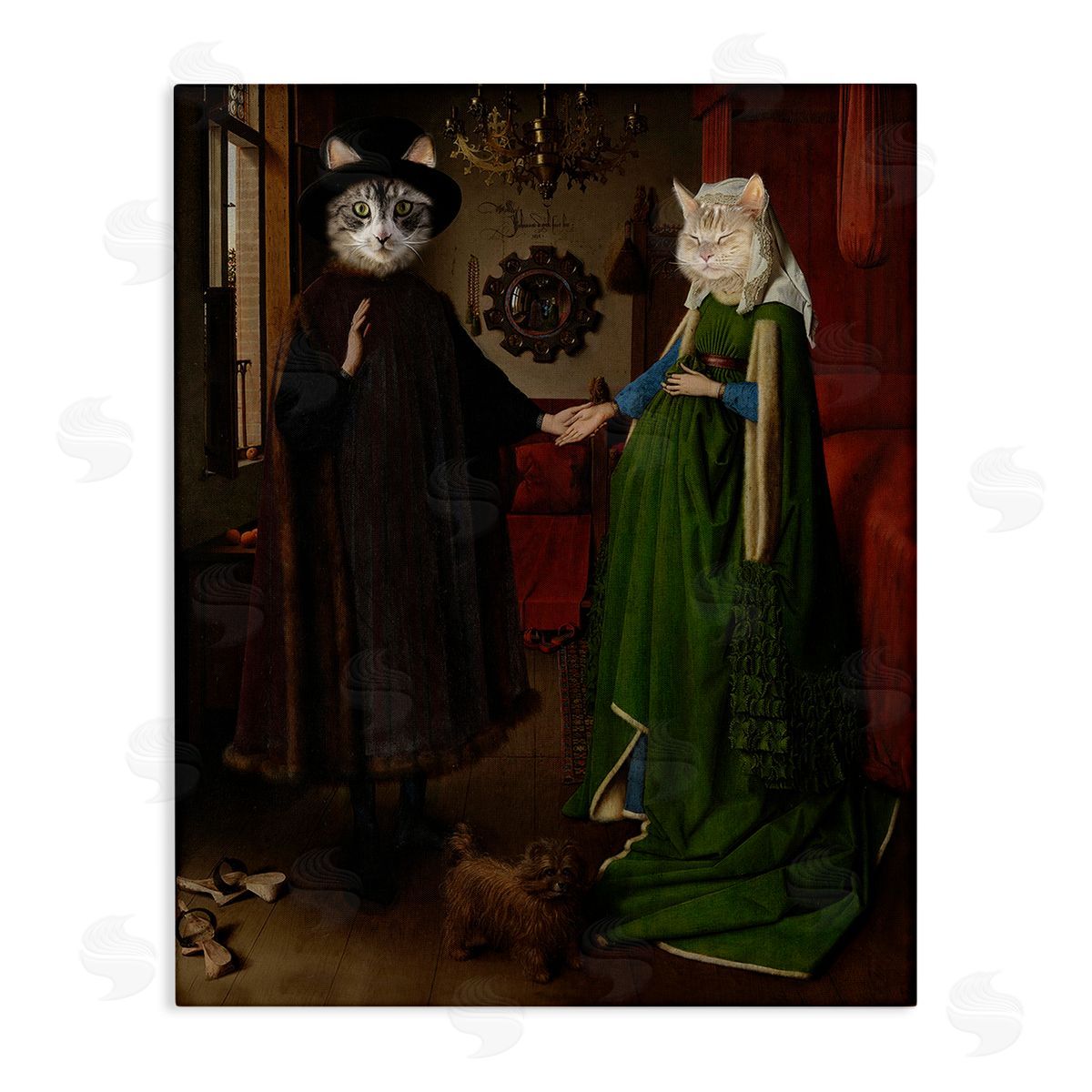 Karen Burke Classic Painting with Cats